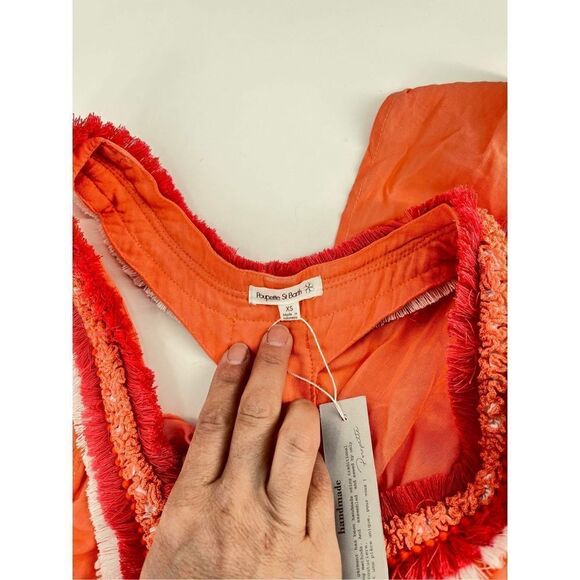 NWT Poupette St Barth Women's Tie-Dye Sleeveless Maxi Dress Orange Pink Size XS - Picture 9 of 12